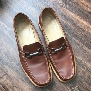 Salvatore Ferragamo brown leather loafers